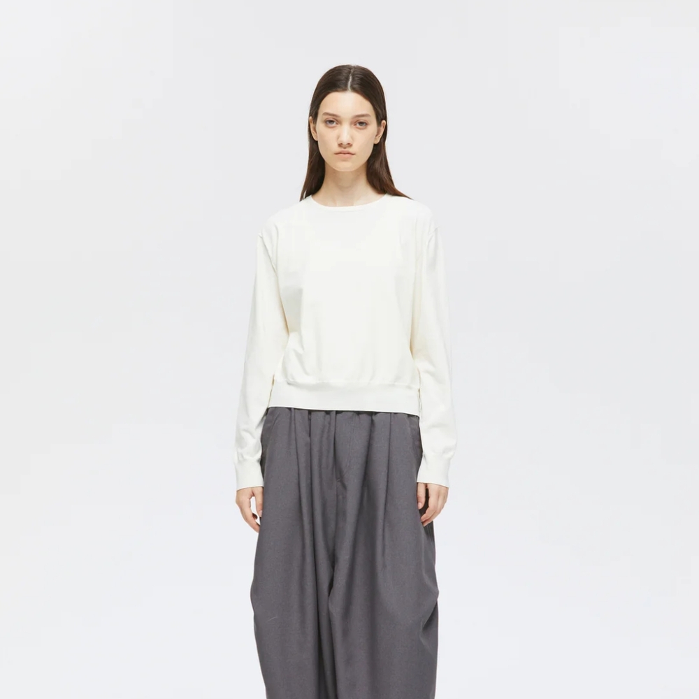 Gray Puff Sleeve Long Sweatshirt